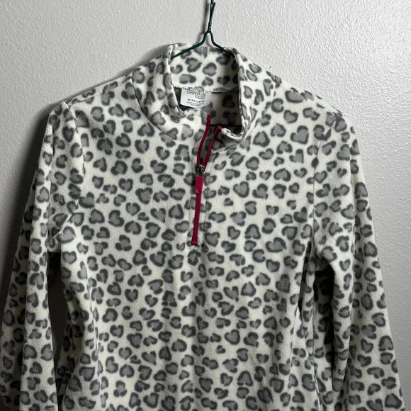 Danskin Now Girls Half Zip Fleece Cheetah Print‎ Sweater Size XL(14/16). - Picture 2 of 10